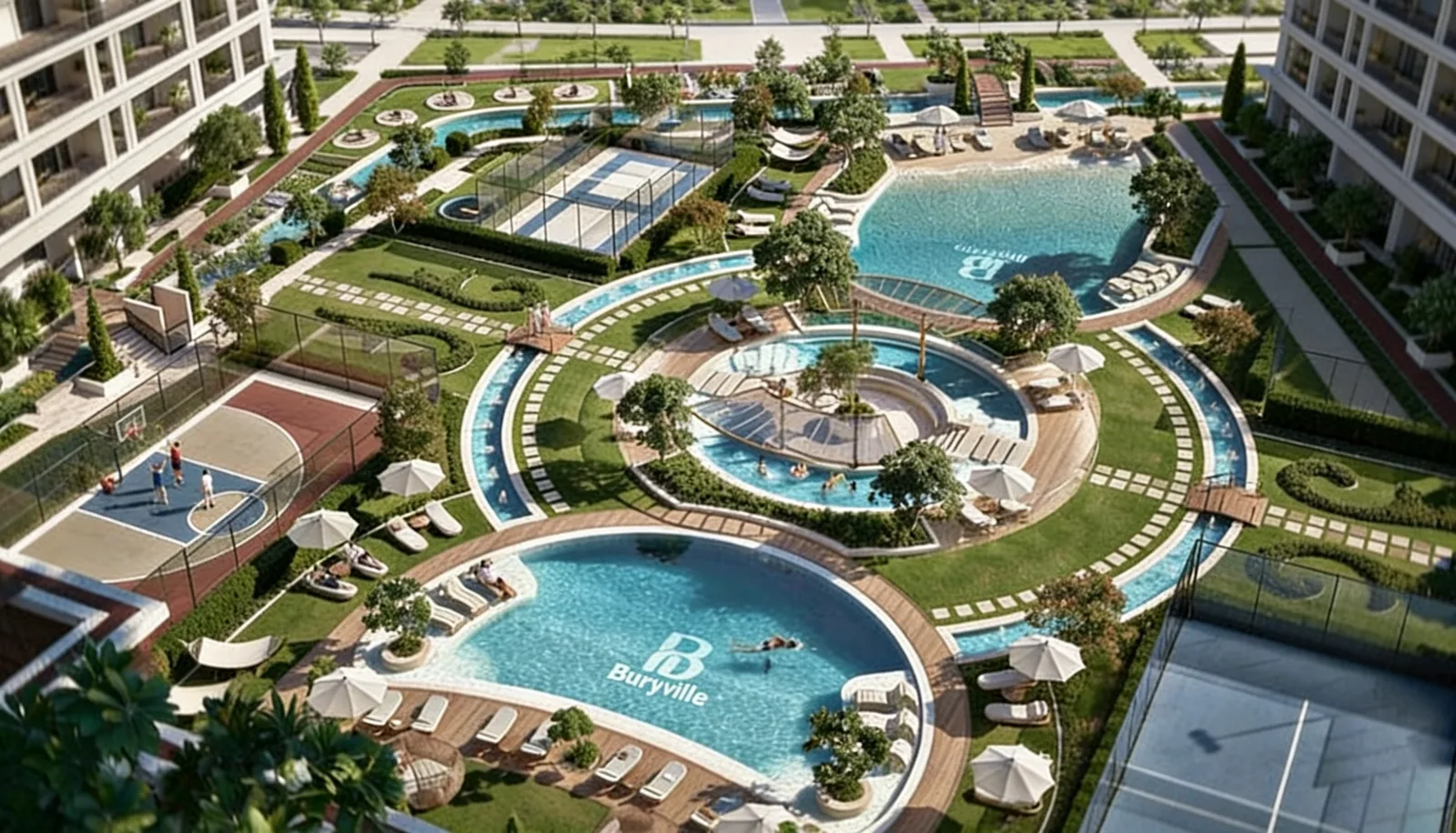 Aerial view of Bab Al Qasr Garden Residence 65